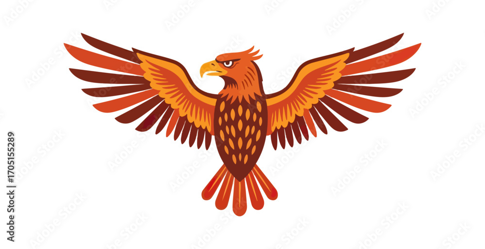 Obraz premium Eagle in flight graphic design