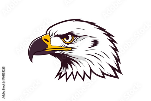Eagle head profile graphic design
