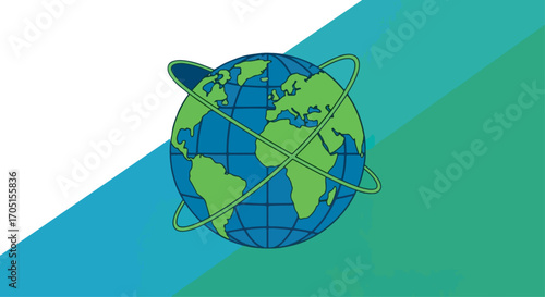 Global connectivity earth graphic