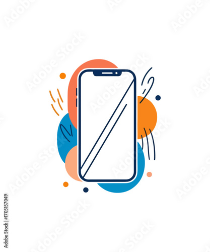 Stylish smartphone illustration