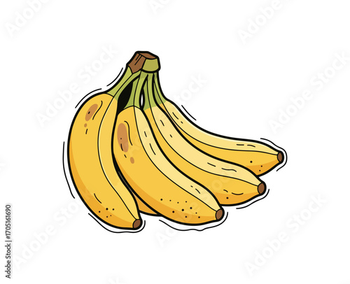 Bunch of bananas illustration