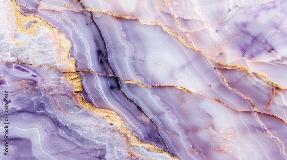 Fototapeta premium Elegant Purple Marble Surface with Gold Veins for Luxury Design