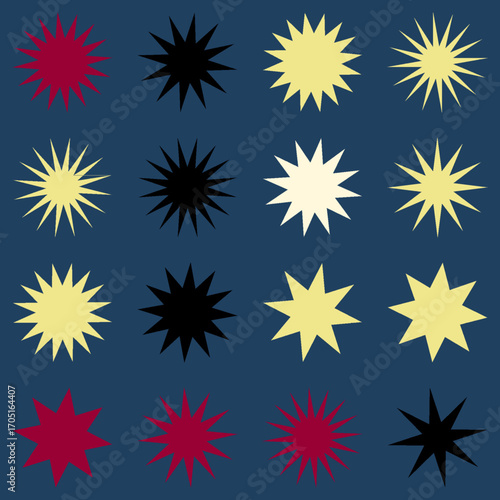 allover geometrical star designs high quality vectors