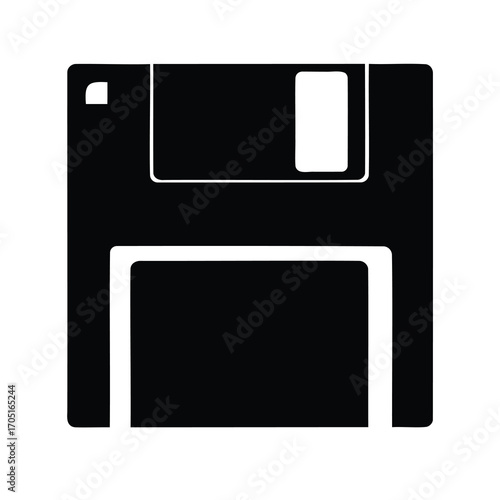 Icon of a floppy disk as a symbol of outdated data storage