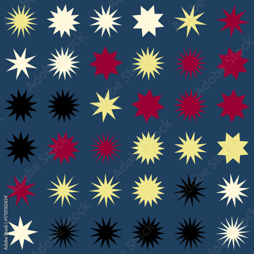 allover geometrical star designs high quality vectors