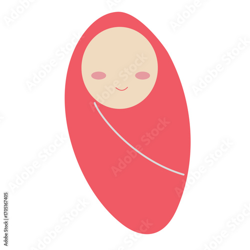baby faceless sleep doodle cute illustration