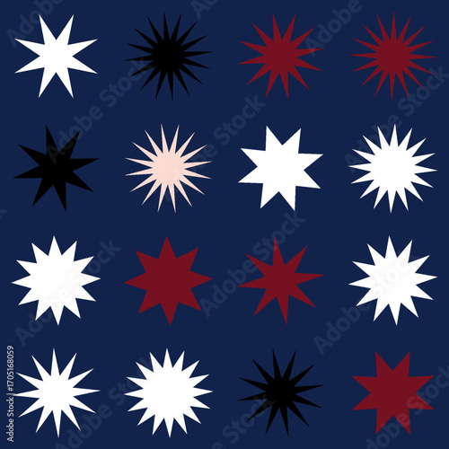 allover geometrical star designs high quality vectors