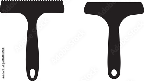Two t shaped pastry brushes silhouette