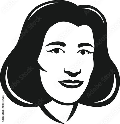 Woman face profile, Woman face silhouette, woman face beauty logo, vector art illustration