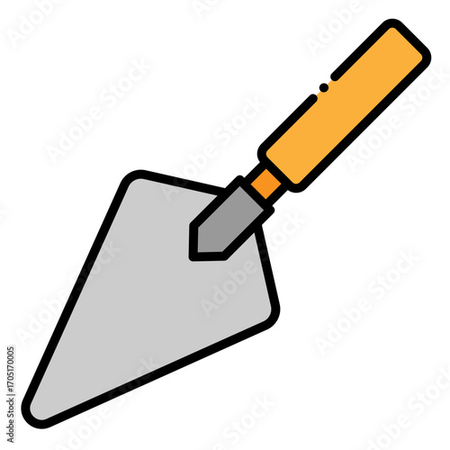 Trowel Tool Icon for Construction Work