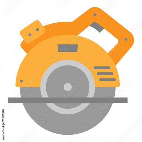Circular Saw Illustration for Woodworking Projects