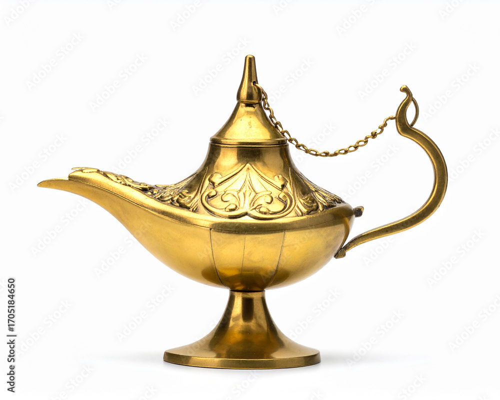 Fototapeta premium magic lamp isolated on white