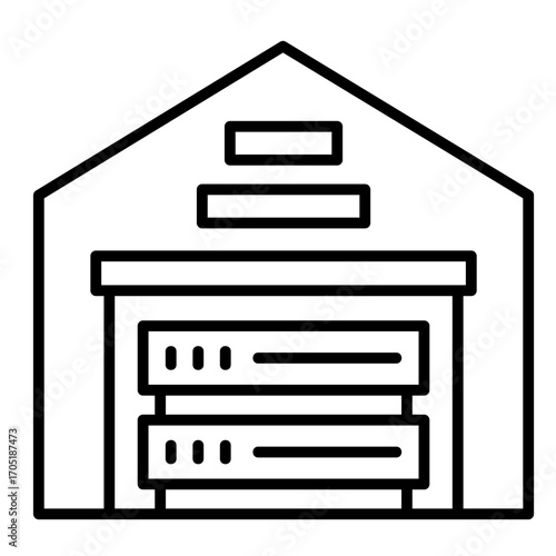 Data Warehouse  Icon Element For Design	