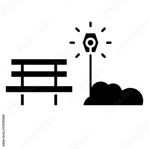 Parks and green place icon
