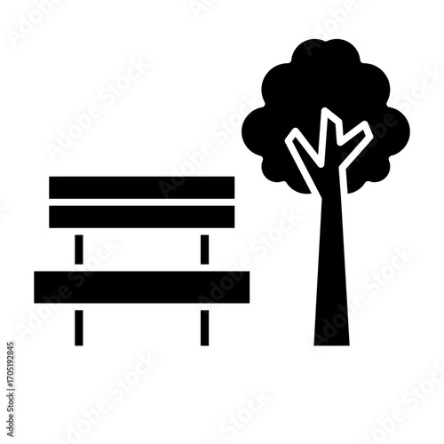 Parks and green place icon