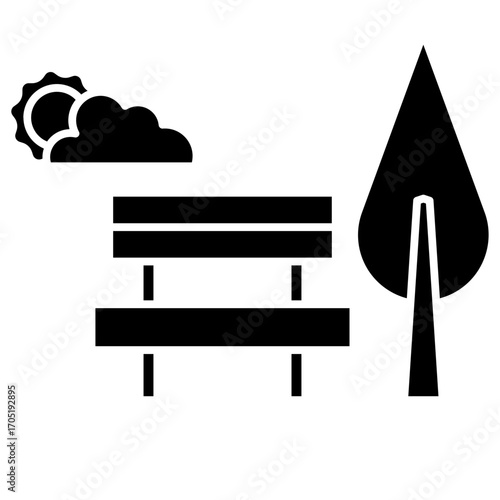 Parks and green place icon