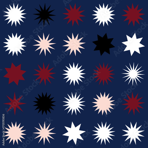 allover geometrical star designs high quality vectors