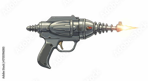 Retro Futuristic Ray Gun Toy Weapon.