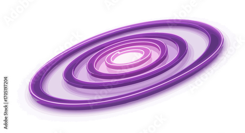 Set of purple concentric oval rings.