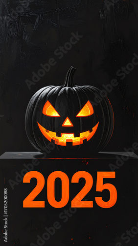 A creatively carved pumpkin with glowing features, symbolizing Halloween 2025 celebrations.