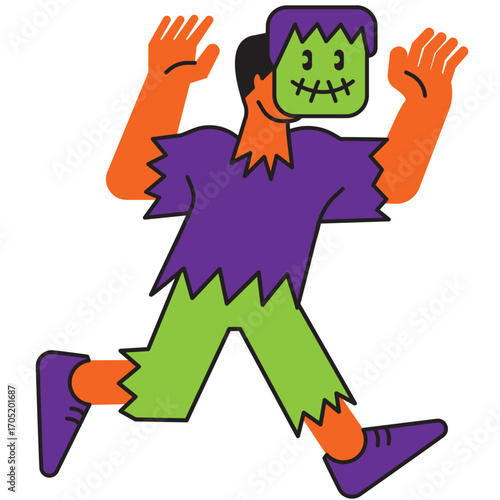 zombie costume party cartoon