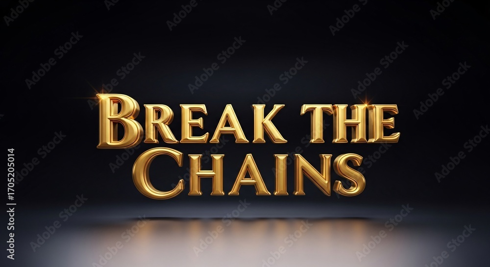 Obraz premium Embrace freedom and achieve your dreams with this powerful 'Break the Chains' concept
