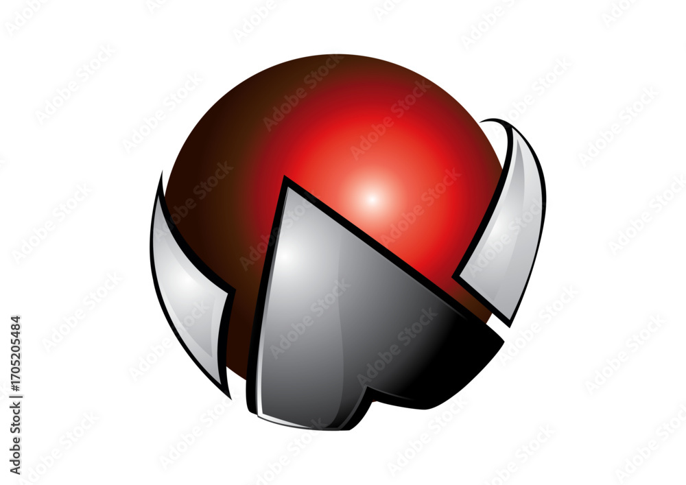 flèche en lettre W circulaire ronde moderne abstraite futuriste logo-v10