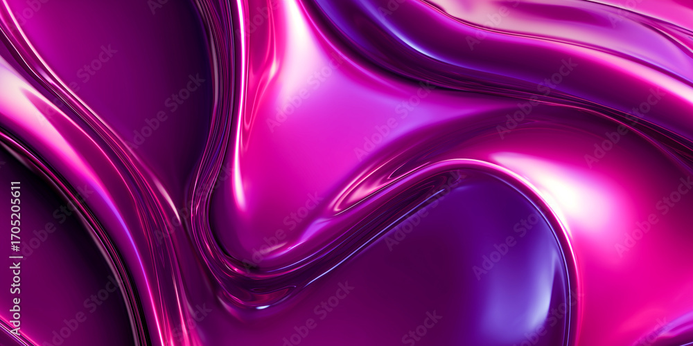 Fototapeta premium purple magenta shining plastic texture with curved forms