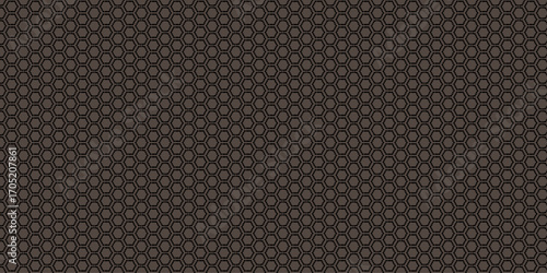 Dark textured metallic carbon fiber grid pattern with black leather and fabric material. hexagons label, business template for presentation. 3d hexagonal technology. honeycomb texture grid. wood, arts