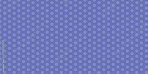 Seamless vector illustration of an abstract blue metal geometric grid pattern with a retro dot texture. color, fabric, decoration, dot, backgrounds. seamless hex background. hexagonal netting. silver