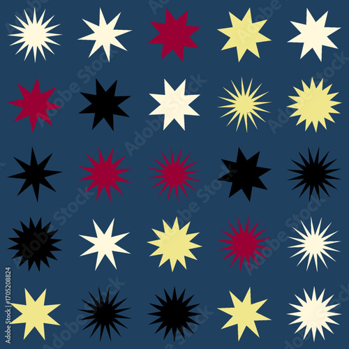 allover geometrical star designs high quality vectors