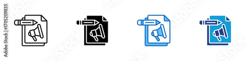 Content Marketing Multiple Style Icon Design Vector - Content marketing and storytelling strategies to attract, engage, and retain customers