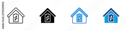 Energy Efficiency Multiple Style Icon Design Vector - Efficient energy use in buildings and transportation to reduce waste, save costs, and lower emissions