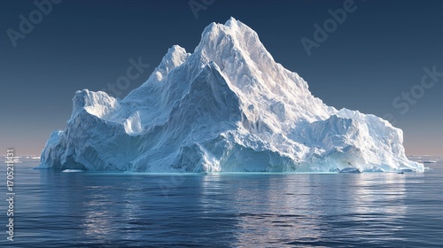 Wallpaper Mural Iceberg floating in dark sea,environmental concept,dark backgrounds,copy space,web banner. Torontodigital.ca