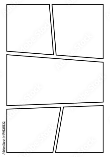 漫画のコマのフレームイラスト