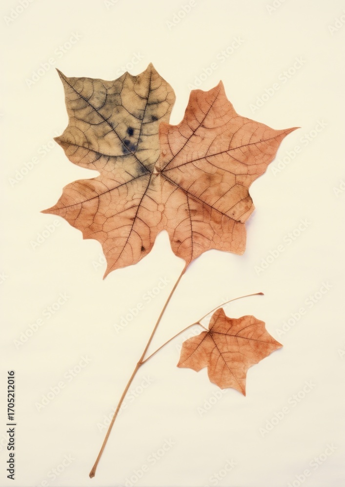 Obraz premium Real Pressed a Ivy leaf maple plant tree.