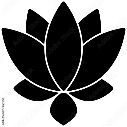 flower illustration lotus silhouette floral logo beauty icon blossom outline set bloom beautiful nature plant natural water lily flora shape kids vector graphic background