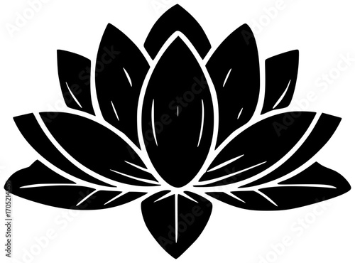 flower illustration lotus silhouette floral logo beauty icon blossom outline set bloom beautiful nature plant natural water lily flora shape kids vector graphic background