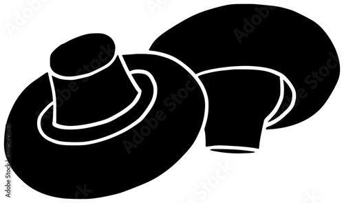 toadstool illustration forest silhouette mushroom logo fungus icon nature outline autumn fungi amanita plant organic poisonous cartoon cap fall shape and vector graphic background
