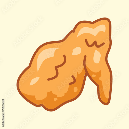 Illustration of an Fried Chicken Wings Cartoon