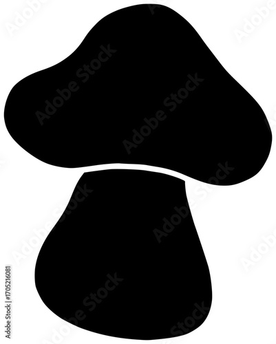 toadstool illustration forest silhouette mushroom logo fungus icon nature outline autumn fungi amanita plant organic poisonous cartoon cap fall shape and vector graphic background