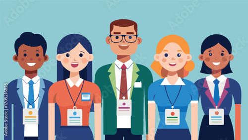 Professional group portrait at a conference demonstrating collaboration and networking among diverse individuals