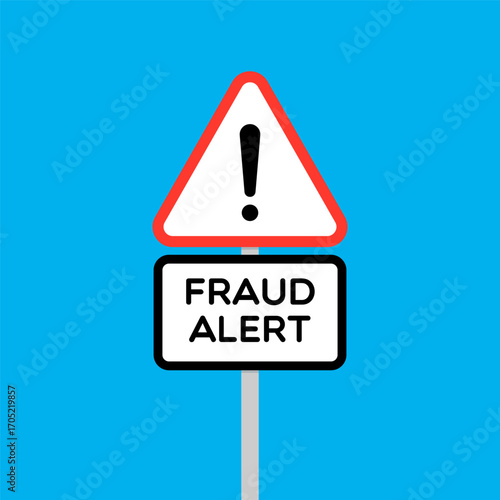 Vector Fraud Alert Sign Illustration