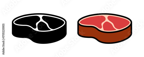 Vector Meat Flat Design Illustration