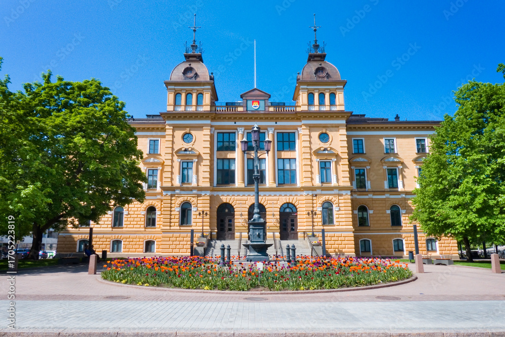 Obraz premium Oulu City Hall in the Pokkinen district of the central Oulu, Finland