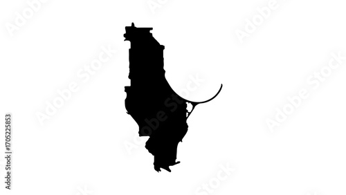 Illinois state outline with transparent background