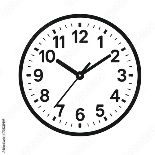 clock illustrator on isolated on white background