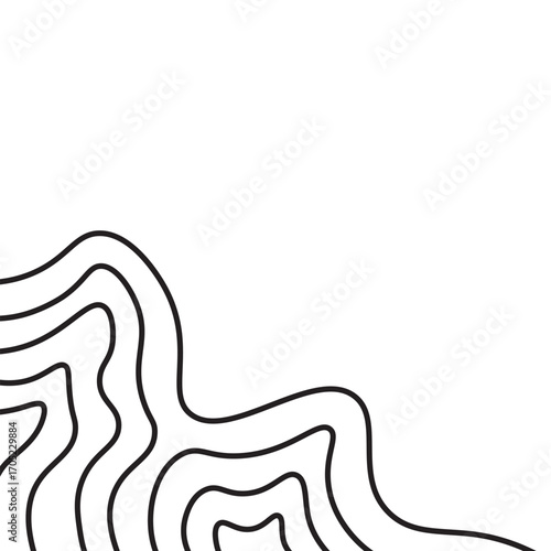 Topographic Line Corner