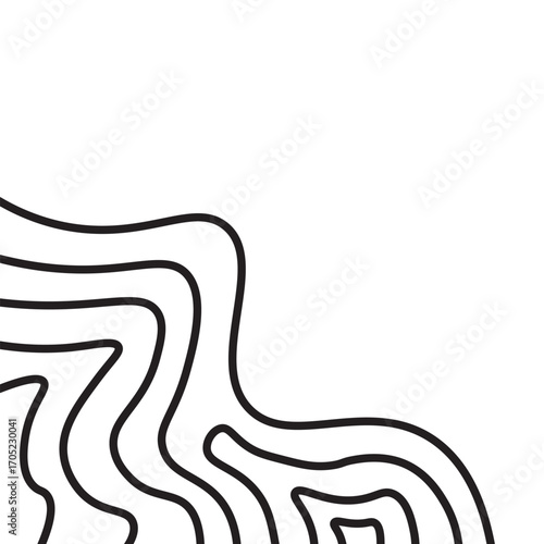 Topographic Line Corner