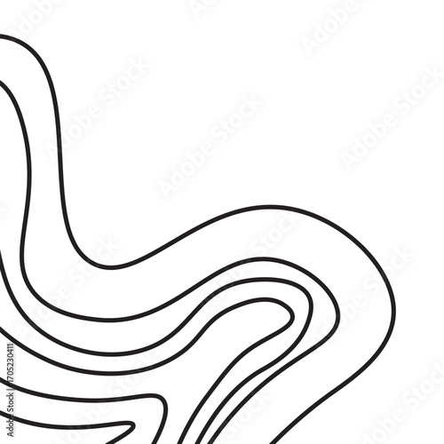 Topographic Line Corner